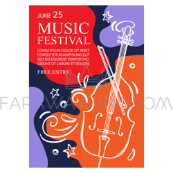 classical music festival vertical banner concert poster