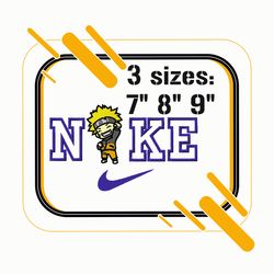 embroidery design cheerful naruto and nike