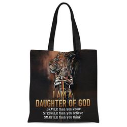 I Am A Daughter Of God - Unique Lion Tote Bag