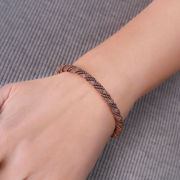 narrow pure copper wire wrapped bracelet bangle handmade jewelry (5).jpeg