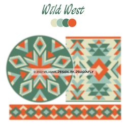 PATTERN: Tapestry crochet bag / wayuu mochila bag / Wild West - 711