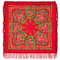 red flowers pavlovoposad shawl wrap wool scarf size 89x89 cm 190-5
