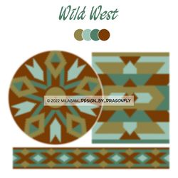 PATTERN: Tapestry crochet bag / wayuu mochila bag / Wild West - 712