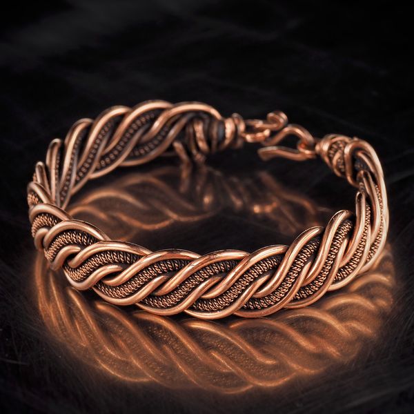 copper wire wrapped bracelet handmade jewelry  (5).jpeg