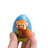 lesser panda wooden painted blue egg
