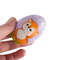 Painted wooden egg cute fox