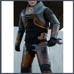 half-life cosplay - only square pad under the sign on the chest glowing with led - made to order