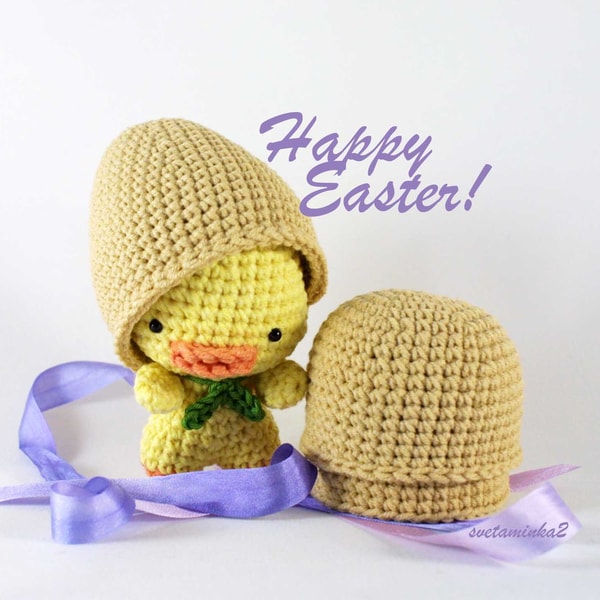 Easter Crochet Pattern Amigurumi Easter Egg Surprise Pattern | Inspire ...