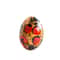 Russian Easter wooden painted egg Altai Khokhloma strawberries on a golden background