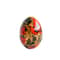 Russian Easter wooden painted egg Altai Khokhloma strawberries on a golden background