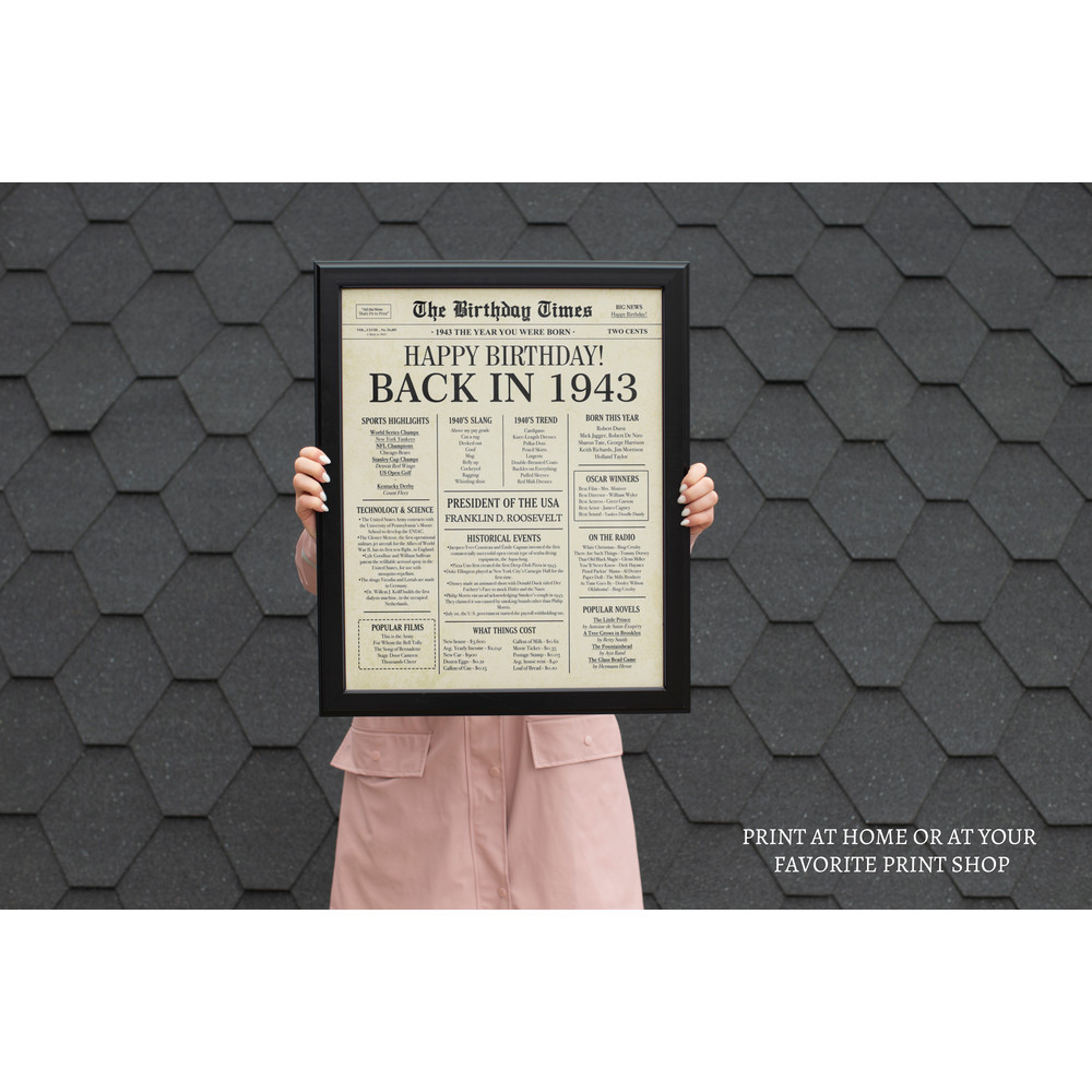 80th birthday gift for men