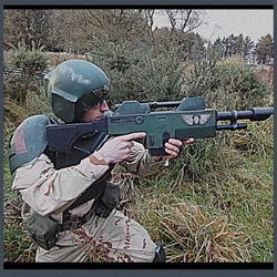 lasgun warhammer 40k - cosplay gun - airsoft gun - paintball gun - moulage - made to order