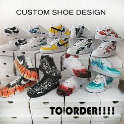custom shoes  air force luxury sexy gift white black sneakers shoes personalized gift customization fashion casual shoe