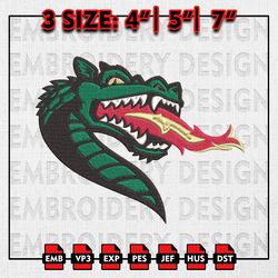 UAB Blazers Embroidery file, NCAAF teams Embroidery Designs, College Football, Machine Embroidery