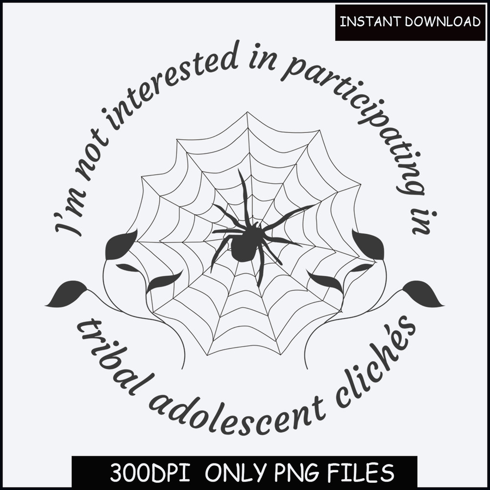 Wednesday Addams quote I'm not interested in participating in tribal adolescent cliches Cotton Tee.jpg