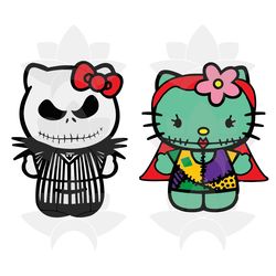 Hello Kitty SVG PNG / Jack and Sally SVG PNG / Cricut SVG / Silhouette