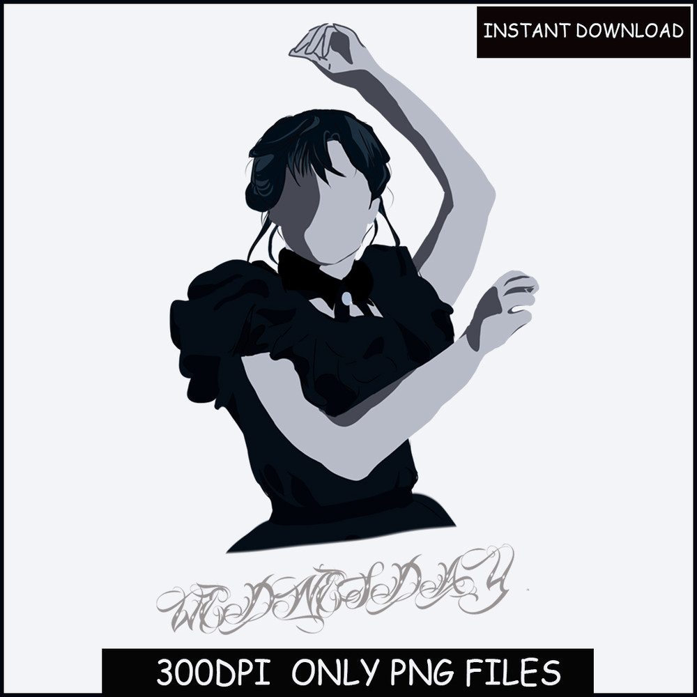 Wednesday Dancing Queen Png, Layered Wednesday Dancing Png, Wednesday Dance Png.jpg