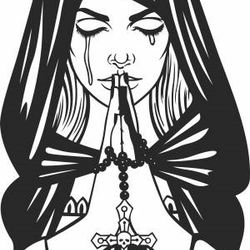 bad nun cliparts dxf file