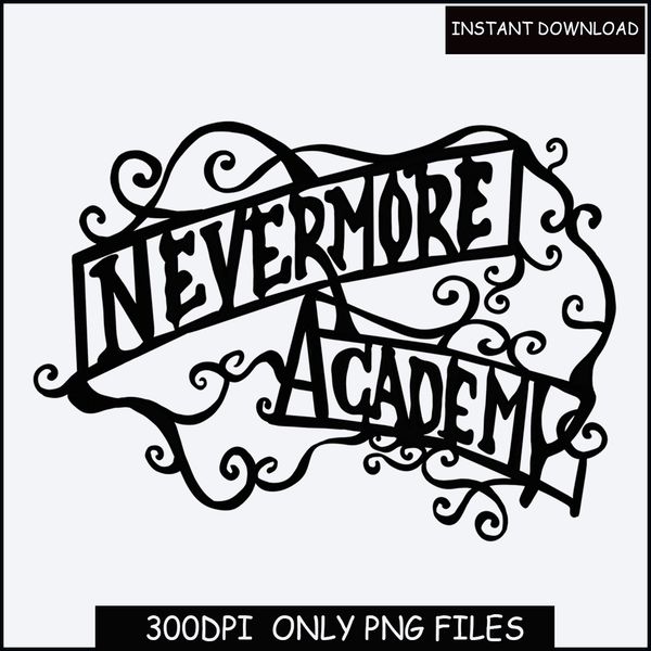 Nevermore Academy Gate Sign WEDNESDAY Addams SVG PNG jpeg pdf Wednesday Cricut, Addams Family Cut File, Nevermore Silhouette, Layered Vector.jpg
