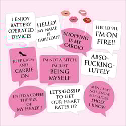 sex and the city photo props speech bubbles - satc - instant download