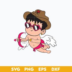 cupid baby benito cute svg, bad bunny valentine svg, valentine svg png dxf eps file