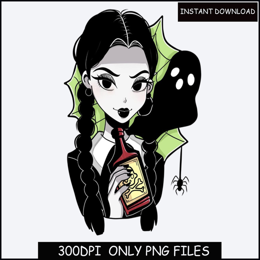 Enid Sinclair, Wednesday Addams, Digital Wall Art, Quote Print, Nevermore Academy, Printable PNG, Enid and Wednesday.jpg