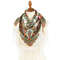 white original pavlovo posad merino wool wrap scarf size 89x89 cm 1960-1