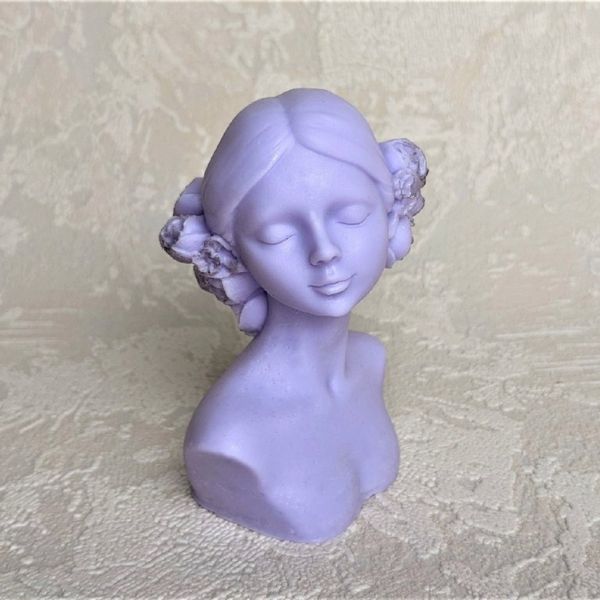 Lady with flowers in her hair soap
