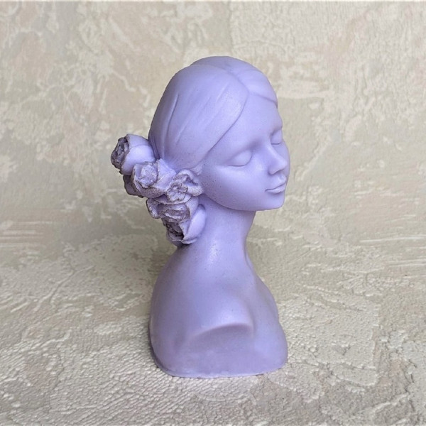 Lady with flowers in her hair soap
