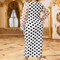 Polka Dot Print Sweetheart Neck Flounce Sleeve Pencil Straight Dress Plus Size White (3).jpg