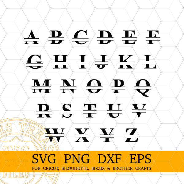 Monograma Romen Split Roman Monogram svg png dxf eps files, Cricut Monogram | Inspire ...