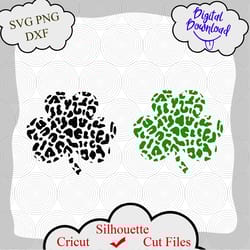 leopard shamrock svg, st patricks day svg, clover svg, leopard shamrock png, leopard clover svg, funny shamrock svg
