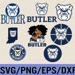 butler bulldogs logo, bundle logo, svg, png, eps, dxf, n-c-aa logo