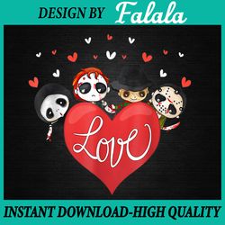 horror movie character png, chibi with heart love png valentine's day png, digital download