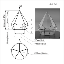 project 156. stained glass printable pattern. brillant3d