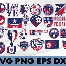fc dallas  logo, bundle logo, svg, png, eps, dxf