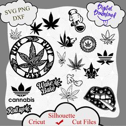 Cannabis SVG Bundle, Weed Bundle SVG, Dope Bundle Svg, Cannabis 420 Svg, weed quote, marijuana image, stoner girl, joint