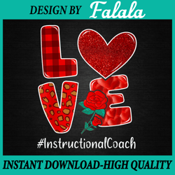instructional coach valentine day love heart flower png, horse love heart png valentine's day png, digital download