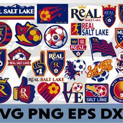real salt lake  logo, bundle logo, svg, png, eps, dxf