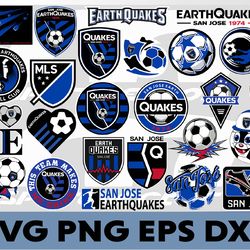 san jose earth quakes  logo, bundle logo, svg, png, eps, dxf