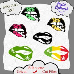 mouth lips marijuana joint stoned 420 weed leaf high life head grass cannabis medical marijuana hash svg png vector clip