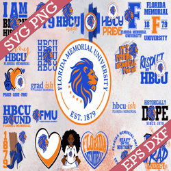 bundle 24 files florida memorial university football team svg, florida memorial university svg, hbcu team svg, mega bund