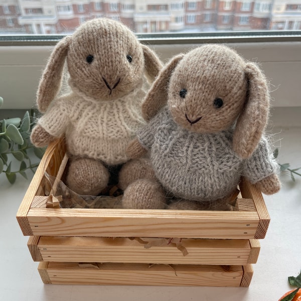 Handmade stuffed bunny toy, Easter bunny, First Easter gift - Inspire ...