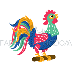 cock easter holy holiday bird symbol vector illustration