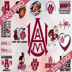 bundle 21 files alabama a&m university football team svg, alabama a&m university svg, hbcu team svg, mega bundle, design