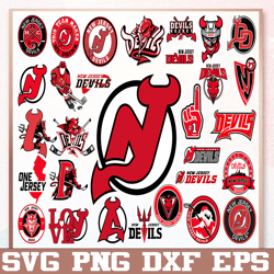 Bundle 30 Files New Jersey Devils Hockey Team Svg, New Jersey Devils Svg, NHL Svg, NHL Svg, Png, Dxf, Eps