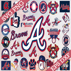 bundle 36 files atlanta braves baseball team svg, atlanta braves svg,mlb team  svg, mlb svg, png, dxf, eps, jpg, instant