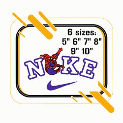 Nike and Spiderman embroidery design type 1