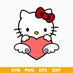 kitty heart vanlentine svg, hello kitty valentine svg, valentine day svg