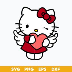 Kitty Heart Vanlentine SVG, Hello Kitty Valentine SVG, Valentine Day SVG